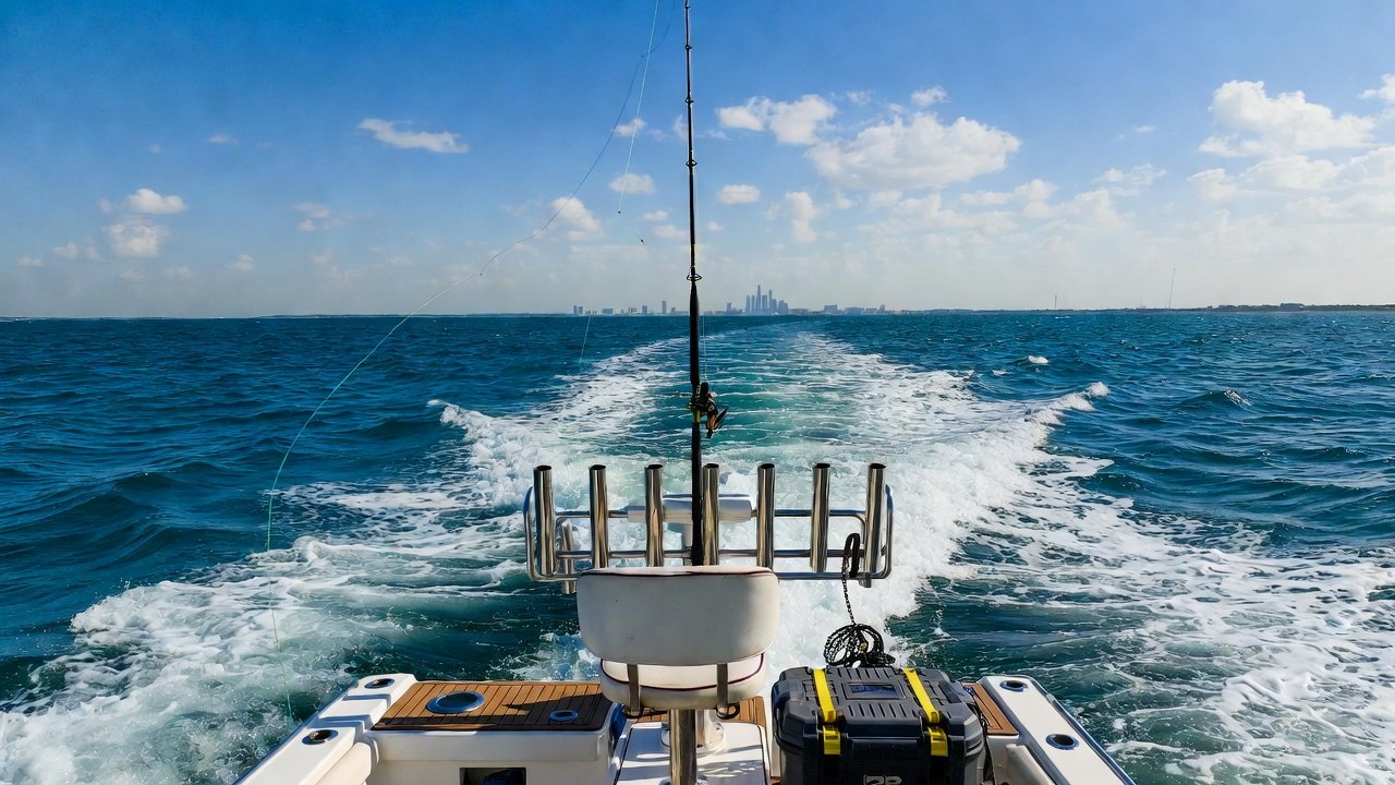Deep sea fishing trip on a yacht in Dubai — catching kingfish and barracuda in the Arabian Gulf